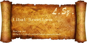Libal Szvetlana névjegykártya
